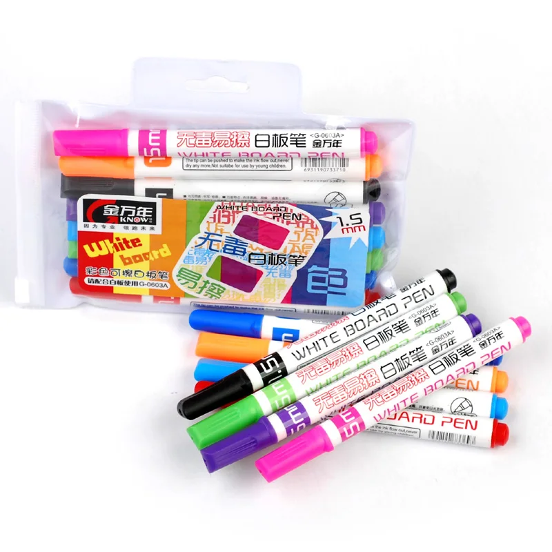 8 Color Whiteboard Marker Pen Set Colorful Markers for Drawing Eco-friendly DIY Painting Marker Pens For Office School Supplies
8 Color Whiteboard Marker Pen Set Colorful Markers for Drawing Eco-friendly DIY Painting Marker Pens For Office School Supplies