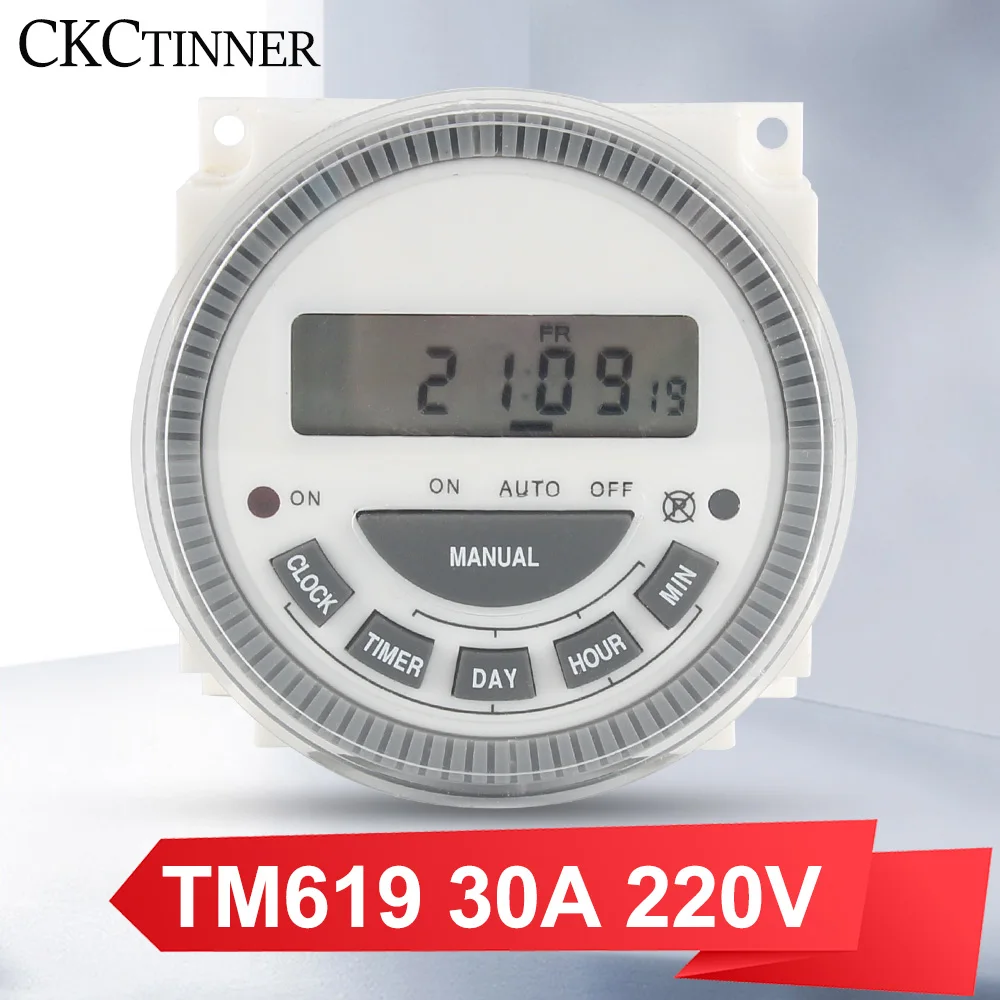 220V Timer Switch7 Days Weekly Programmable Digital Timer LCD 1.6 Inch Lighting Switch Inside Battery with Dustproof Cover
220V Timer Switch7 Days Weekly Programmable Digital Timer LCD 1.6 Inch Lighting Switch Inside Battery with Dustproof Cover