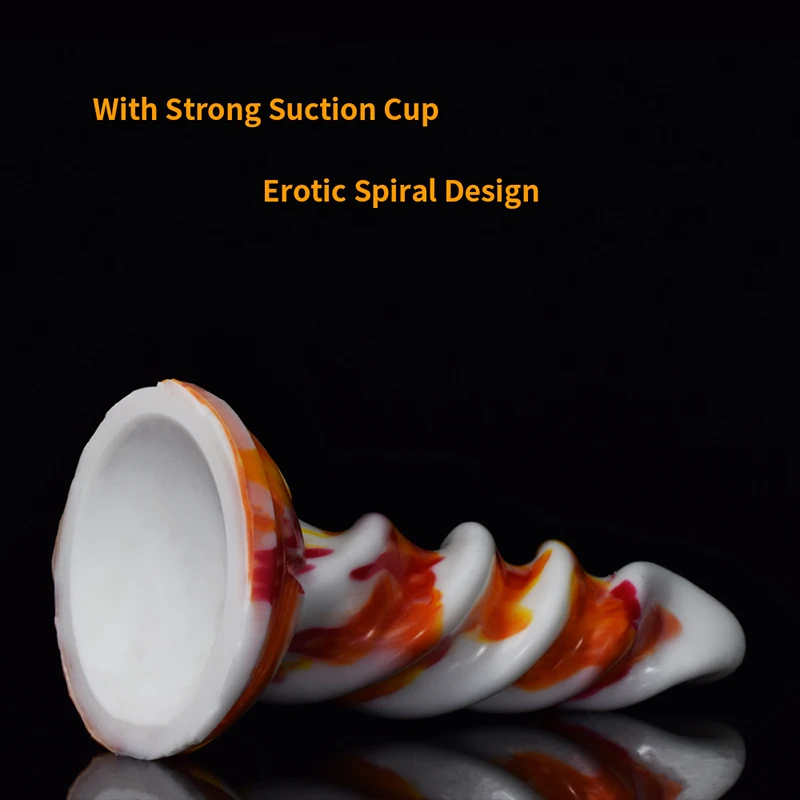 Yocy Jouet Sexuel Fantaisie En Silicone Gode Anal Plug Anal Dessins Érotiques En Spirale