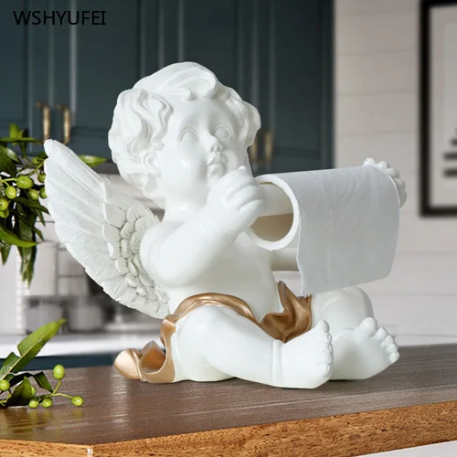 Resin Angel figurines Table Tissue Holder For Roll Paper Home Decoration Accessories Modern Resin Sculpture Tissue Table Holder
Resin Angel figurines Table Tissue Holder For Roll Paper Home Decoration Accessories Modern Resin Sculpture Tissue Table Holder