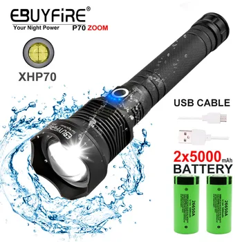 XHP70 Powerful LED Flashlight Waterproof USB Rechargeable Zoom Torch with power display for Emergency Camping Hiking Lights
XHP70 Powerful LED Flashlight Waterproof USB Rechargeable Zoom Torch with power display for Emergency Camping Hiking Lights
