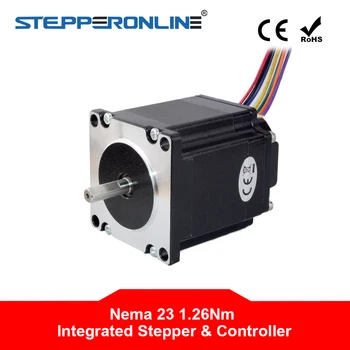 Nema 23 Integrated Stepper Motor 56mm 1.26Nm(178.4oz.in) w/ Controller 12-38VDC ISC04 6.35mm Shaft 57 Motor 
Nema 23 Integrated Stepper Motor 56mm 1.26Nm(178.4oz.in) w/ Controller 12-38VDC ISC04 6.35mm Shaft 57 Motor