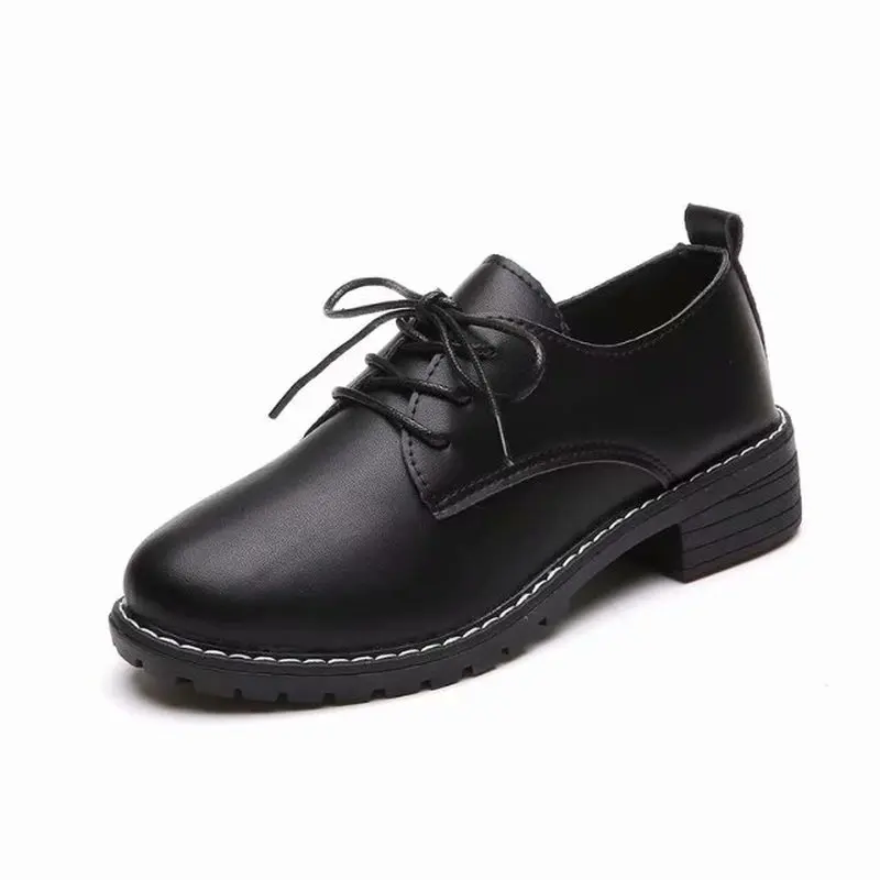

New Nice Patent Leather Oxfords Women Shoes Female Lace Up Plus Size Casual Shoes Woman Platform High Heels Ladies Shoes