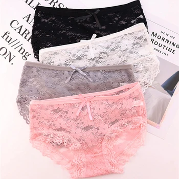 2020Women Fashion Low-waist Panties Lace Sexy Underwear Cute Bow-Knot Briefs Girls Comfortable Breathable Skin-friendly Briefs
2020Women Fashion Low-waist Panties Lace Sexy Underwear Cute Bow-Knot Briefs Girls Comfortable Breathable Skin-friendly Briefs