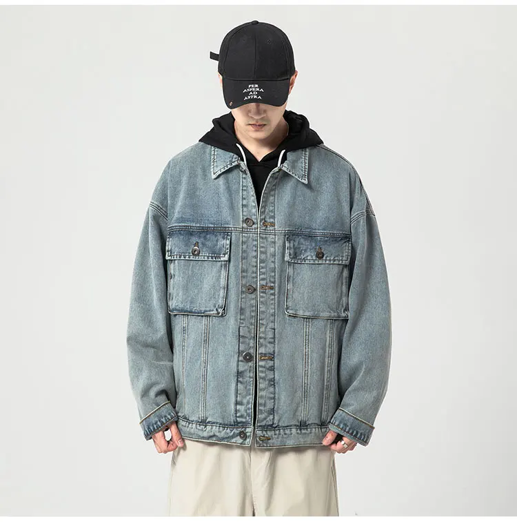 Good Quality Hip Hop Men Denim Jackets , Men Big Pocket Design Loose Stylish Denim Jean Jacket Coat M-5XL
Good Quality Hip Hop Men Denim Jackets , Men Big Pocket Design Loose Stylish Denim Jean Jacket Coat M-5XL
