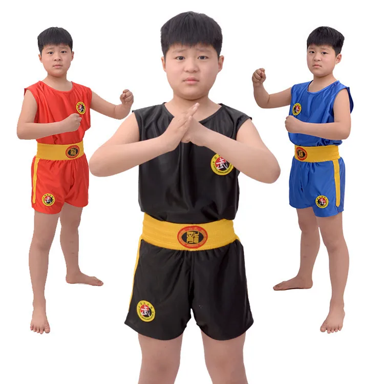 Adult and Child Wushu Clothing Sets Boxing Suit Muay Thai MMA Vest+Shorts Fighting Training Competition Suit Kung Fu Uniform
Adult and Child Wushu Clothing Sets Boxing Suit Muay Thai MMA Vest+Shorts Fighting Training Competition Suit Kung Fu Uniform