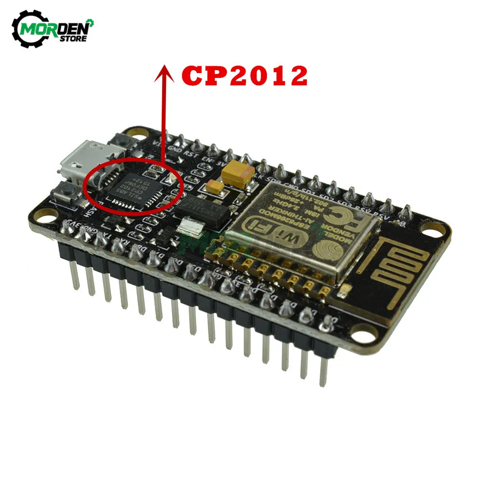 Nodemcu Lua V2 ESP8266 ESP-12E WIFI Development Board CP2102 Wireless Module Board with PCB Antenna and USB Port
Nodemcu Lua V2 ESP8266 ESP-12E WIFI Development Board CP2102 Wireless Module Board with PCB Antenna and USB Port