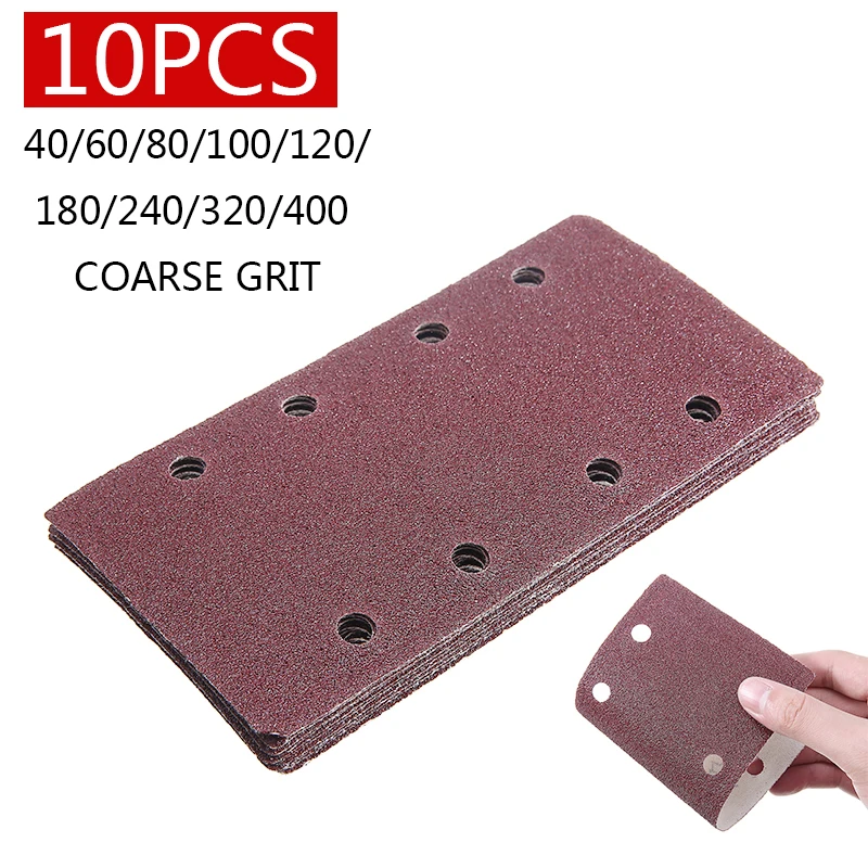 10Pcs Sanding Pad Sanding Paper Hook and Loop Sanding Paper Punched Sheets Abrasive Sandpaper 8 Holes 40-400 Grit For 1/3 Sander
10Pcs Sanding Pad Sanding Paper Hook and Loop Sanding Paper Punched Sheets Abrasive Sandpaper 8 Holes 40-400 Grit For 1/3 Sander