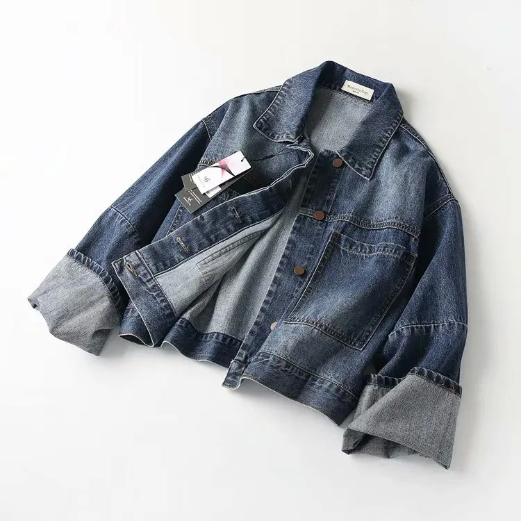 Spring New Style Europe And America WOMEN'S Dress-Style Wide-Sleeve Cowboy Single Breasted Loose-Fit Jeans Coat Jacket W2046
Spring New Style Europe And America WOMEN'S Dress-Style Wide-Sleeve Cowboy Single Breasted Loose-Fit Jeans Coat Jacket W2046