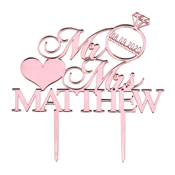 Personalized Engraved Wedding Cake Topper Acrylic Wooden Custom Cake Topper Gift Mr Mrs Date Party Logo Name Love Heart Ring
Personalized Engraved Wedding Cake Topper Acrylic Wooden Custom Cake Topper Gift Mr Mrs Date Party Logo Name Love Heart Ring