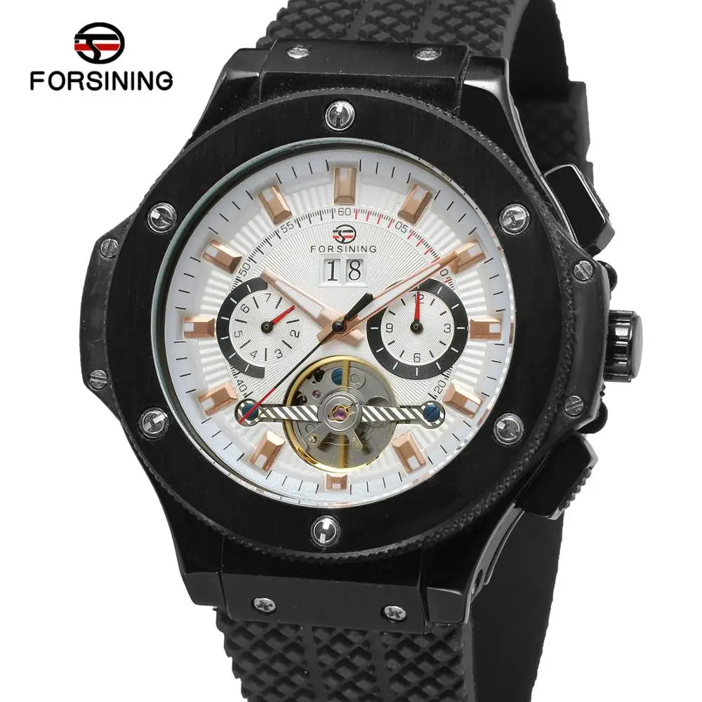 Forsining 2019 Rose Golden Tourbillon Mechanical Watches Classic Automatic Skeleton Date Genuine Leather Male Clock Reloj Hombre
Forsining 2019 Rose Golden Tourbillon Mechanical Watches Classic Automatic Skeleton Date Genuine Leather Male Clock Reloj Hombre