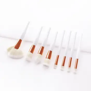 

8pcs 1set Multi Choices Foundation Powder Blush Eyeshadow Concealer Lip Eye Fashion White Color Brush Cosmetic Makeup Tools