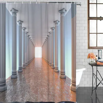 Corridor Stone Pillar Building Bathroom Shower Curtains Bathroom Decor with Hooks Waterproof
Corridor Stone Pillar Building Bathroom Shower Curtains Bathroom Decor with Hooks Waterproof