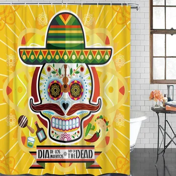 Cartoon Skull Hat Mexican Food Art Modern Home Decor Bathroom Waterproof Shower Curtain
Cartoon Skull Hat Mexican Food Art Modern Home Decor Bathroom Waterproof Shower Curtain
