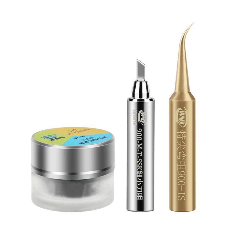 Lead-free/Oxygen-free Copper Soldering Iron Tip Kit with Solder Iron Tip Oxide Resurrection Refresher Cream Repair Tool Set
Lead-free/Oxygen-free Copper Soldering Iron Tip Kit with Solder Iron Tip Oxide Resurrection Refresher Cream Repair Tool Set
