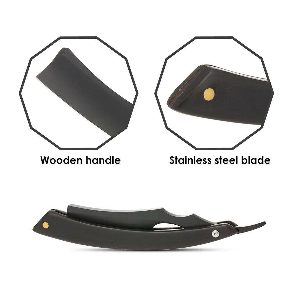 Straight Razor Edge Blade Manual Razor for Beard Grooming Folding Razor with Wood Handle Professional Barber Shaving Tool
Straight Razor Edge Blade Manual Razor for Beard Grooming Folding Razor with Wood Handle Professional Barber Shaving Tool