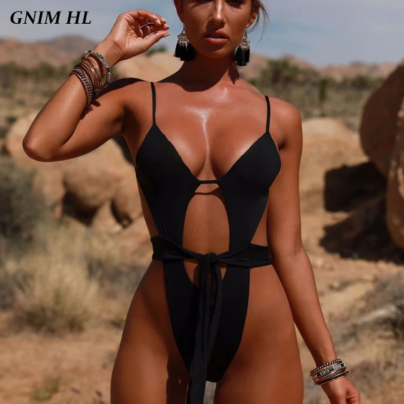 GNIM Sexy Backless Bikini Swimwear Women 2019 One Piece Bandage Swimsuit Solid Beachwear Bathing Suit For Women White And Black
GNIM Sexy Backless Bikini Swimwear Women 2019 One Piece Bandage Swimsuit Solid Beachwear Bathing Suit For Women White And Black
