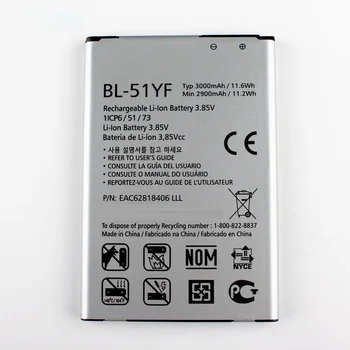 BL-51YF Mobile Phone Battery For LG G4 BL-51YF H815 H818 H810 VS999 F500 Capacity 3000mAh Replacement Battery
BL-51YF Mobile Phone Battery For LG G4 BL-51YF H815 H818 H810 VS999 F500 Capacity 3000mAh Replacement Battery