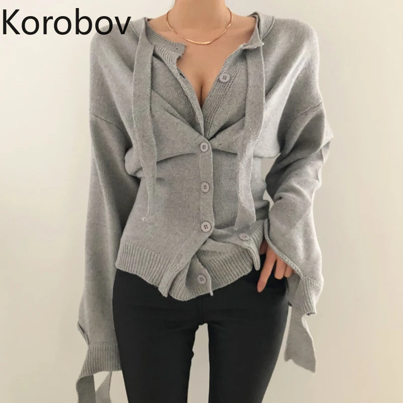 Korobov Korean Single Breasted Elegant Irregular Women Sweater Slim Design Knit Cardigans Vintage Long Sleeve Sueter Mujer 78939
Korobov Korean Single Breasted Elegant Irregular Women Sweater Slim Design Knit Cardigans Vintage Long Sleeve Sueter Mujer 78939