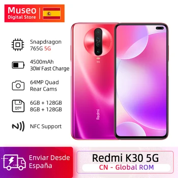 Global Rom Xiaomi Redmi K30 5G 8GB 128GB Smartphone Snapdragon 765G Octa Core 64MP Quad Cams 120Hz Fluid Display 4500mAh
Global Rom Xiaomi Redmi K30 5G 8GB 128GB Smartphone Snapdragon 765G Octa Core 64MP Quad Cams 120Hz Fluid Display 4500mAh