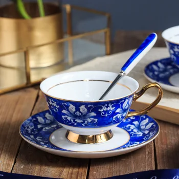 High Quality Bone China Coffee Cup Dish Blue Ceramic Chinese Retro Style With Handle Afternoon Teacup Originality Tea Water Cups 
High Quality Bone China Coffee Cup Dish Blue Ceramic Chinese Retro Style With Handle Afternoon Teacup Originality Tea Water Cups