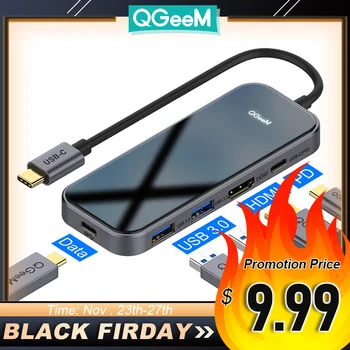 QGeeM USB C Hub for Macbook Pro Multi USB 3.1 Hub Type C 3.0 Hub HDMI PD Adapter for iPad Pro OTG Splitter Charging USB C Dock
QGeeM USB C Hub for Macbook Pro Multi USB 3.1 Hub Type C 3.0 Hub HDMI PD Adapter for iPad Pro OTG Splitter Charging USB C Dock