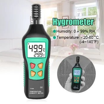 Digital Temperature Humidity Thermometer Hygrometer Mini Handheld Weather Station Wet Bulb Dew Point Meter with Backlight TP899
Digital Temperature Humidity Thermometer Hygrometer Mini Handheld Weather Station Wet Bulb Dew Point Meter with Backlight TP899