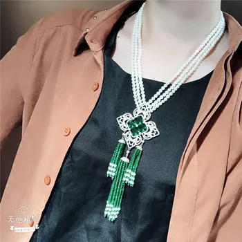 Beautiful 3strand 7-8mm white freshwater cultured pearl micro inlay zircon accessories tassel pendant sweater necklace
Beautiful 3strand 7-8mm white freshwater cultured pearl micro inlay zircon accessories tassel pendant sweater necklace