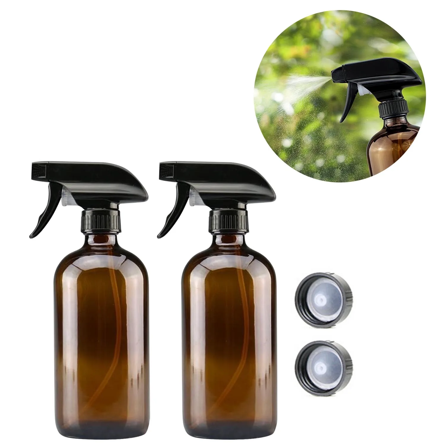 2PCS 500ml Refillable Empty Anti-UV Amber Glass Spray Bottles Container with Triggers Caps for Essential Oils Lotions Perfumes
2PCS 500ml Refillable Empty Anti-UV Amber Glass Spray Bottles Container with Triggers Caps for Essential Oils Lotions Perfumes