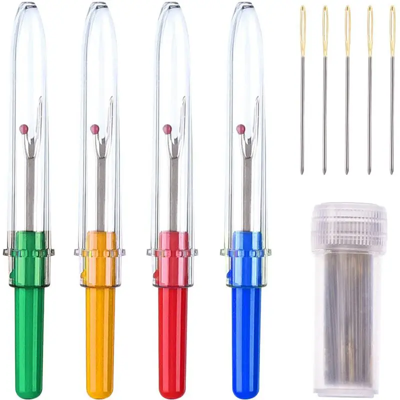 Hand Sewing Tools Set, 50 Pack Cross Stitch/ Embroidery Hand Needles, 4 Pieces Seam Ripper for Embroidery, Sewing, Craft Art Wor
Hand Sewing Tools Set, 50 Pack Cross Stitch/ Embroidery Hand Needles, 4 Pieces Seam Ripper for Embroidery, Sewing, Craft Art Wor
