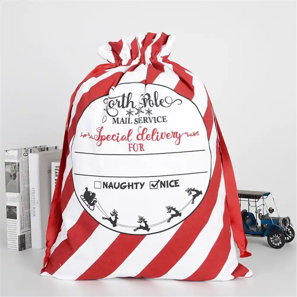 bag santa sack canvas reusable candy storage bag christmas gift