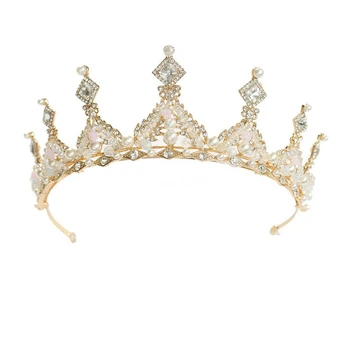 New Bridal Wedding Baroque Crown Queen Princess Crystal Tiara Women Hair Headband, Gold
New Bridal Wedding Baroque Crown Queen Princess Crystal Tiara Women Hair Headband, Gold