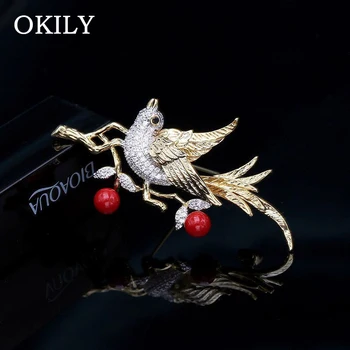 Fashion Vintage Bird Brooches for Women Animal Beautiful Pin and Brooch with Cubic Zircon Accessories Festival Gift
Fashion Vintage Bird Brooches for Women Animal Beautiful Pin and Brooch with Cubic Zircon Accessories Festival Gift