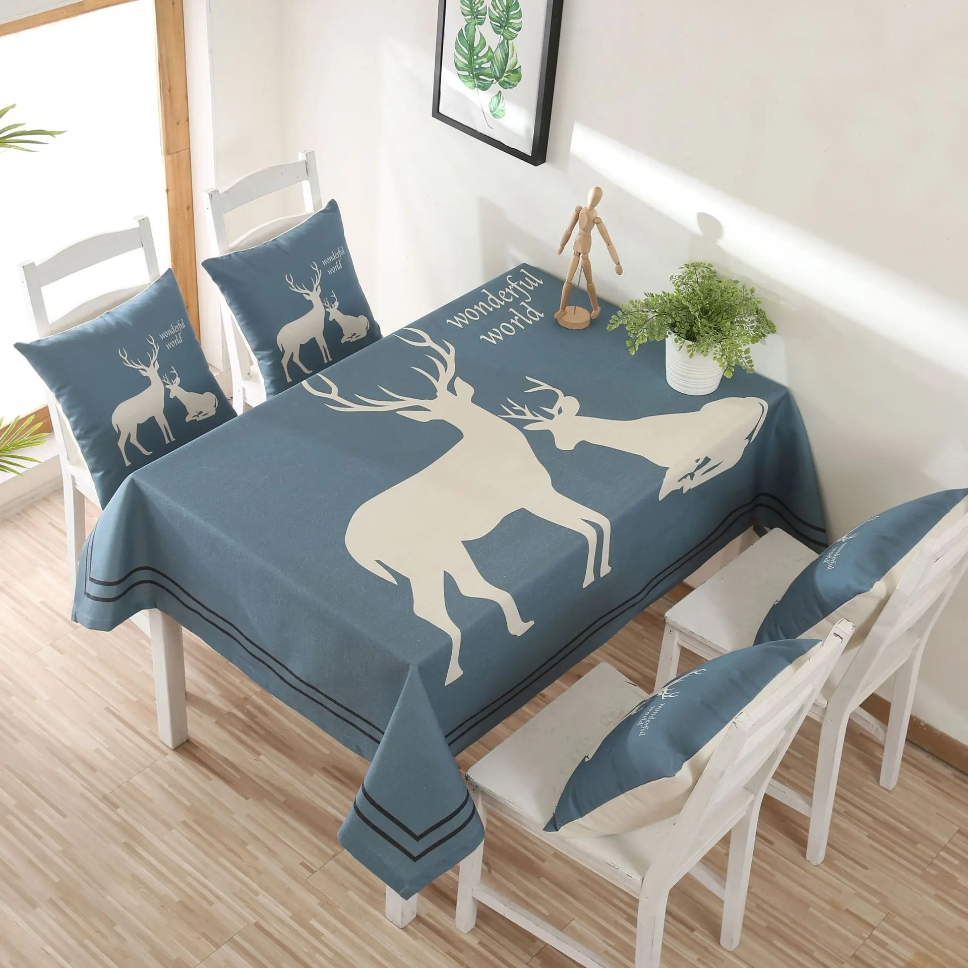 Deer thickened Cotton Linen Tablecloth home table cloth TV cabinet tea table cloth round table table mat customized
Deer thickened Cotton Linen Tablecloth home table cloth TV cabinet tea table cloth round table table mat customized