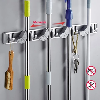 Wall Mounted Mop Holder Broom Hanger Movable Hook Brush Broom Shelf Cleaing Tool Storage Rack Bathroom Organizer Mop holder hook
Wall Mounted Mop Holder Broom Hanger Movable Hook Brush Broom Shelf Cleaing Tool Storage Rack Bathroom Organizer Mop holder hook