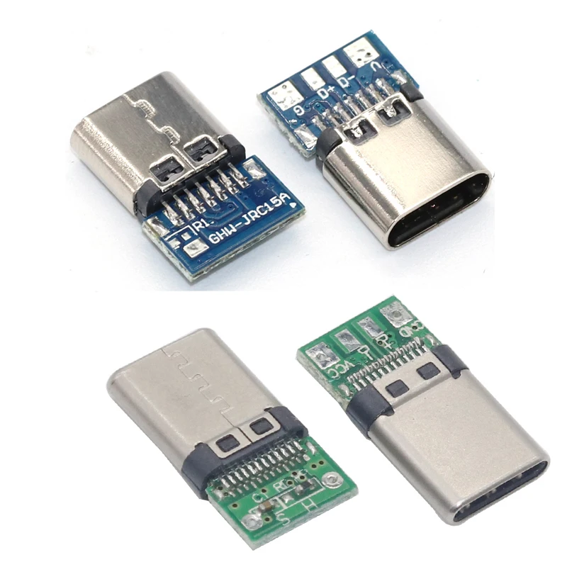 10 шт. разъем USB 3 1 Type C 24 контакта штекер/гнездо адаптер розеток для пайки провода и