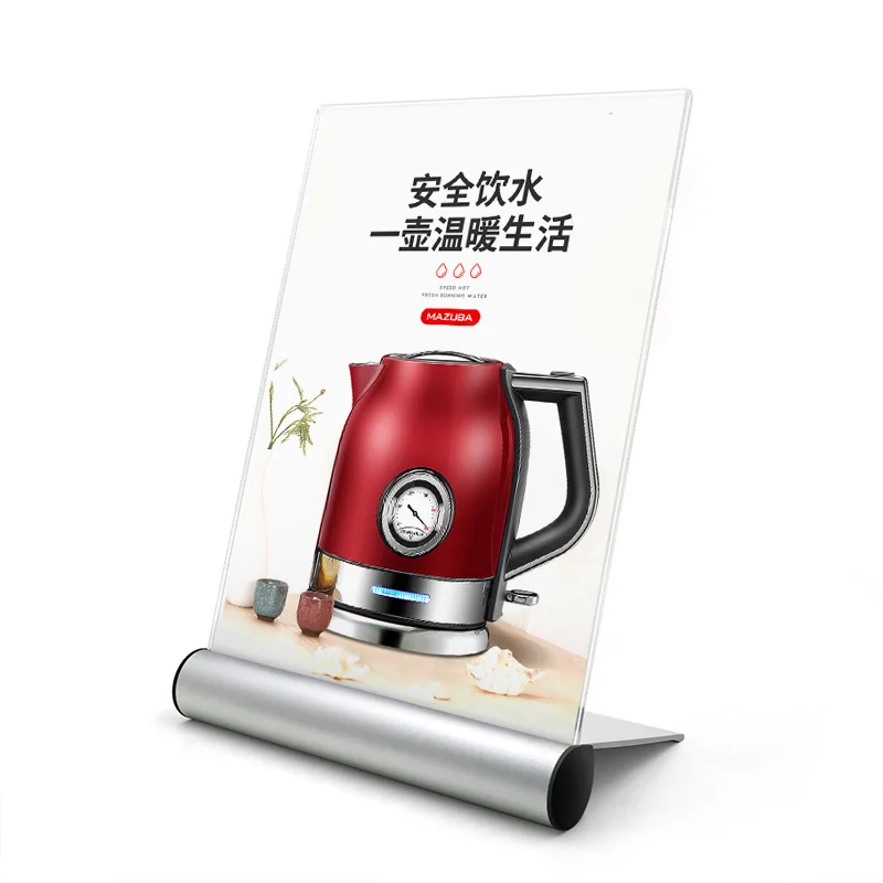 A4 210x297mm Aluminum Base Acrylic Sign Holder Display Stand Restaurant Menu Paper Holder Price Listing Poster Photo Frame
A4 210x297mm Aluminum Base Acrylic Sign Holder Display Stand Restaurant Menu Paper Holder Price Listing Poster Photo Frame