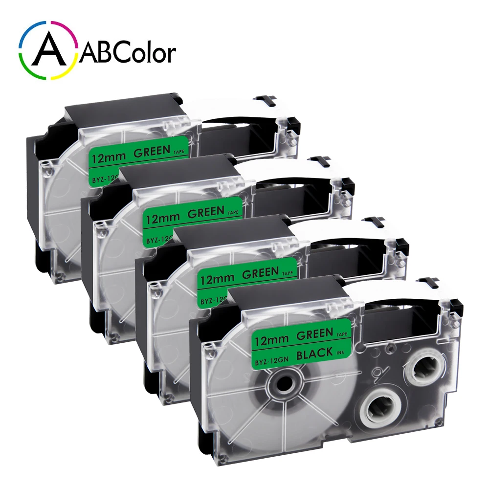 4PK XR-12GN Label Tape Black on Green XR-12GN Labeling Tape 12mm Tape Cartridges Compatible for CASIO Label Maker KL-60SR KL-60
4PK XR-12GN Label Tape Black on Green XR-12GN Labeling Tape 12mm Tape Cartridges Compatible for CASIO Label Maker KL-60SR KL-60