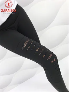 ZAPALISA Black Long Pants Elastic High Waist Skinny Women Pencil Pants Fashion Hollow Out Lace Patchwork Sexy Trousers 
ZAPALISA Black Long Pants Elastic High Waist Skinny Women Pencil Pants Fashion Hollow Out Lace Patchwork Sexy Trousers