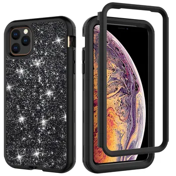 360 Shockproof Shiny Glitter full Protect Cover Hybrid TPU+ Rubber Hard Rugged Armor Phone Case For iPhone 11 11 Pro Max 
360 Shockproof Shiny Glitter full Protect Cover Hybrid TPU+ Rubber Hard Rugged Armor Phone Case For iPhone 11 11 Pro Max