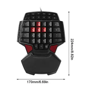 T9 Wired Single-handed Gaming Keyboard Portable Ergonomic Design One-handed Gamepad Home Game Keypad 
T9 Wired Single-handed Gaming Keyboard Portable Ergonomic Design One-handed Gamepad Home Game Keypad