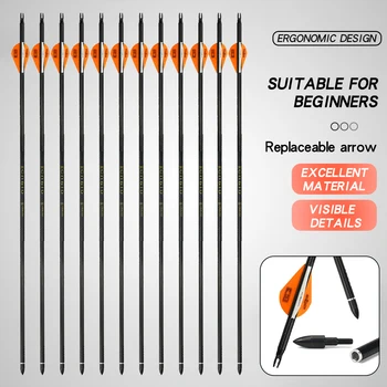 6/12/24pcs Archery Carbon Arrow 32 inches Spine 300 for Recurve/Compound Bow Shooting Practice Longbow Hunting Accessories
6/12/24pcs Archery Carbon Arrow 32 inches Spine 300 for Recurve/Compound Bow Shooting Practice Longbow Hunting Accessories