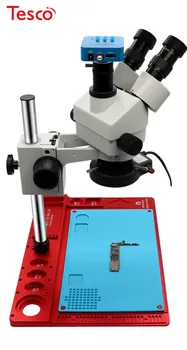 3.5X-90X Simul Focal Trinocular Stereo Microscope with Aluminum Alloy Base + HDMI Camera for PCB Soldering Repair Tool
3.5X-90X Simul Focal Trinocular Stereo Microscope with Aluminum Alloy Base + HDMI Camera for PCB Soldering Repair Tool