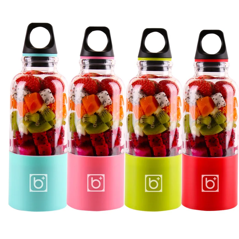 

Colorful 500ML Electric Juicer Cup USB Rechargeable Automatic Vegetables Fruit Juice Maker Bottle Extractor four Blender Mixer