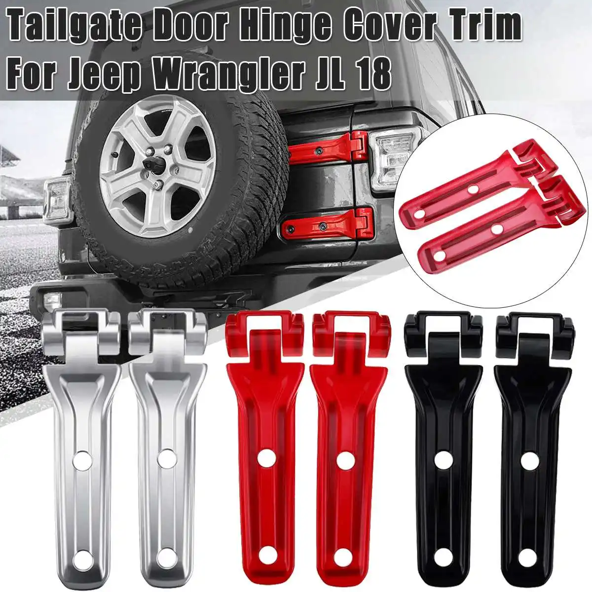 2 pcs Car Rear Spare Tire Tailgate Door Hinge Cover Trims Decoration Stickers For Jeep for Wrangler JL 2018 2019
2 pcs Car Rear Spare Tire Tailgate Door Hinge Cover Trims Decoration Stickers For Jeep for Wrangler JL 2018 2019