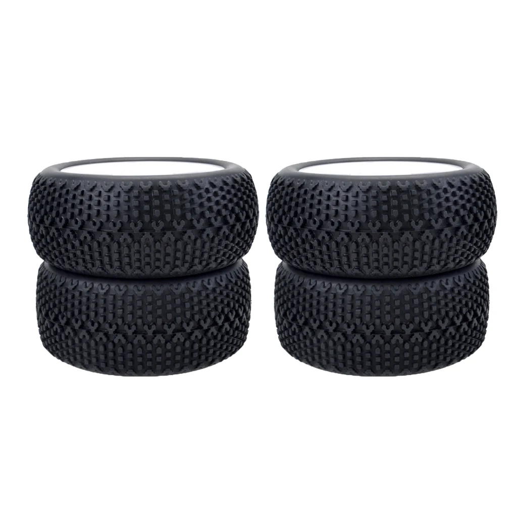 4 Pieces 1:8 RC Truggy Off-Road Car Tyre Tire Wheel Rim forRacing HPI HSP Refit Parts 4 Pieces 1:8 RC Truggy Off-Road Car Tyre Tire Wheel Rim forRacing HPI HSP Refit Parts