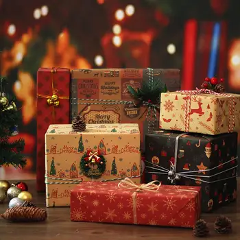 4pcs Retro Christmas Party Vintage Gift Wrapping Paper Bags Holiday Xmas Packing Decor For Pack Holiday Birthday Party Gifts
4pcs Retro Christmas Party Vintage Gift Wrapping Paper Bags Holiday Xmas Packing Decor For Pack Holiday Birthday Party Gifts