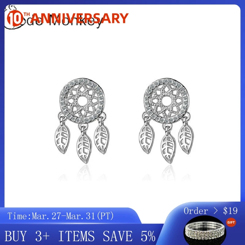 CodeMonkey Genniue 925 Sterling Silver DreamCatcher Drop Earrings For Women Classic Earring Jewelry Wedding Party Gift CME532
CodeMonkey Genniue 925 Sterling Silver DreamCatcher Drop Earrings For Women Classic Earring Jewelry Wedding Party Gift CME532
