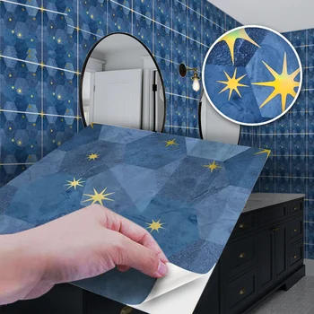 10Pcs Gilding Star Marble Tile Sticker Self-ahesive DIY PVC Wall Sticker for Bathroom Kitchen Home Decor 20X20CM
10Pcs Gilding Star Marble Tile Sticker Self-ahesive DIY PVC Wall Sticker for Bathroom Kitchen Home Decor 20X20CM