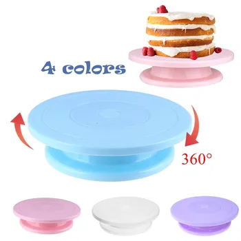 Birthday Cake Turntable Rotating Plastic Anti-skid Cake Decor Turntable Cake Rotary Table Round Cake Stand Kitchen Baking Tools 
Birthday Cake Turntable Rotating Plastic Anti-skid Cake Decor Turntable Cake Rotary Table Round Cake Stand Kitchen Baking Tools